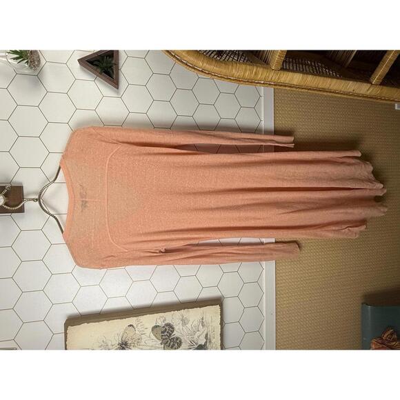 Free People Beach Peach Bonita Ribbed Cardigan Dress Cover-up - Size - Medium - Picture 2 of 5